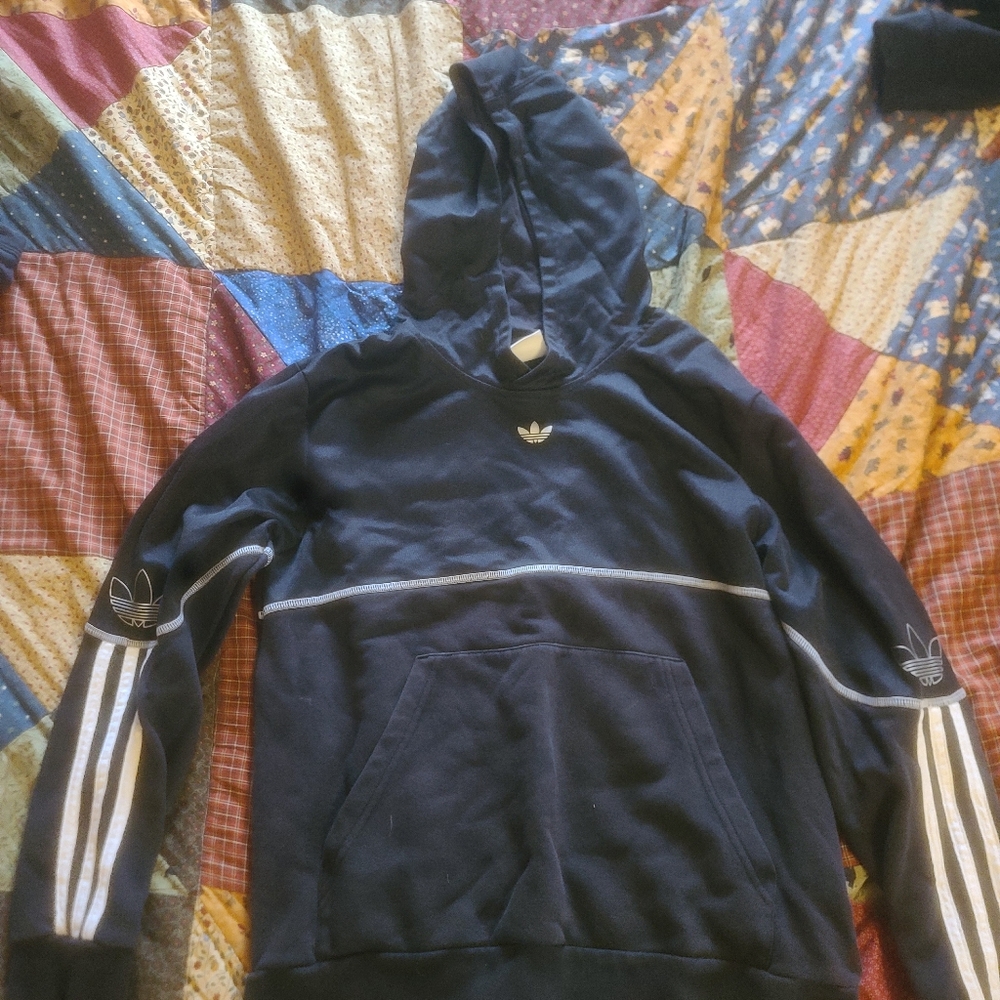 Adidas hoodie, large, Black
